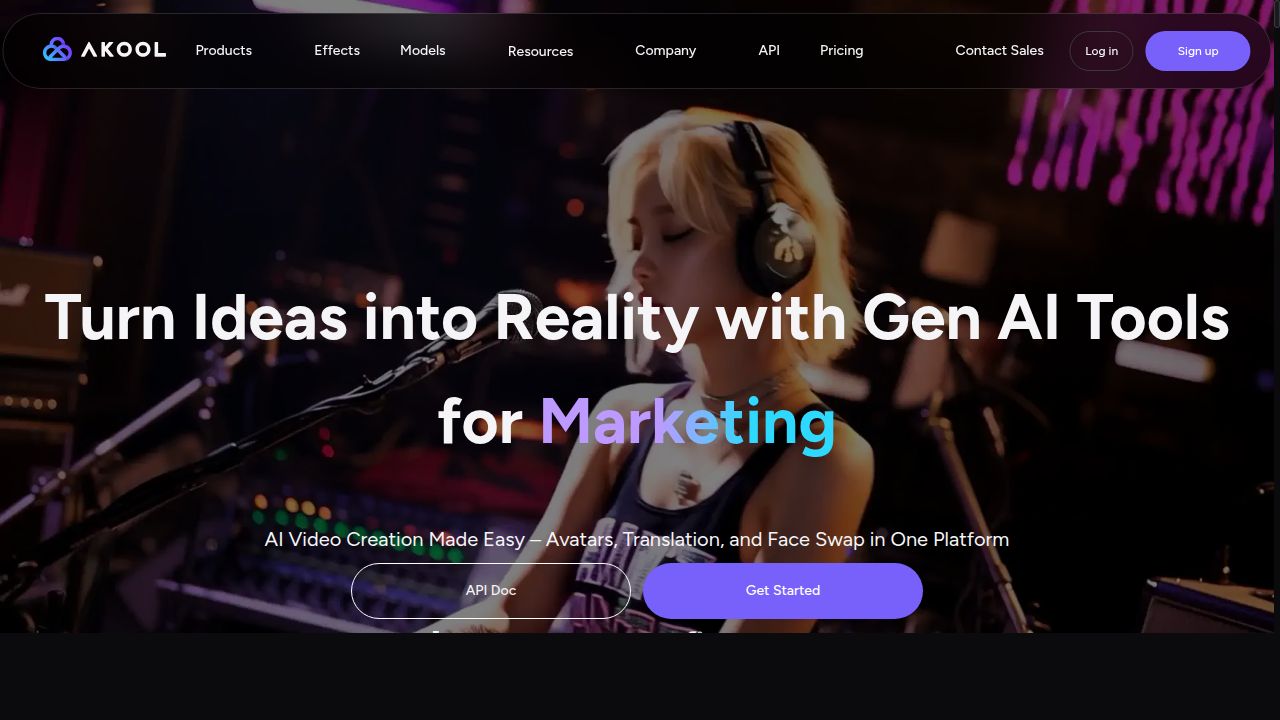 Akool interface screenshot