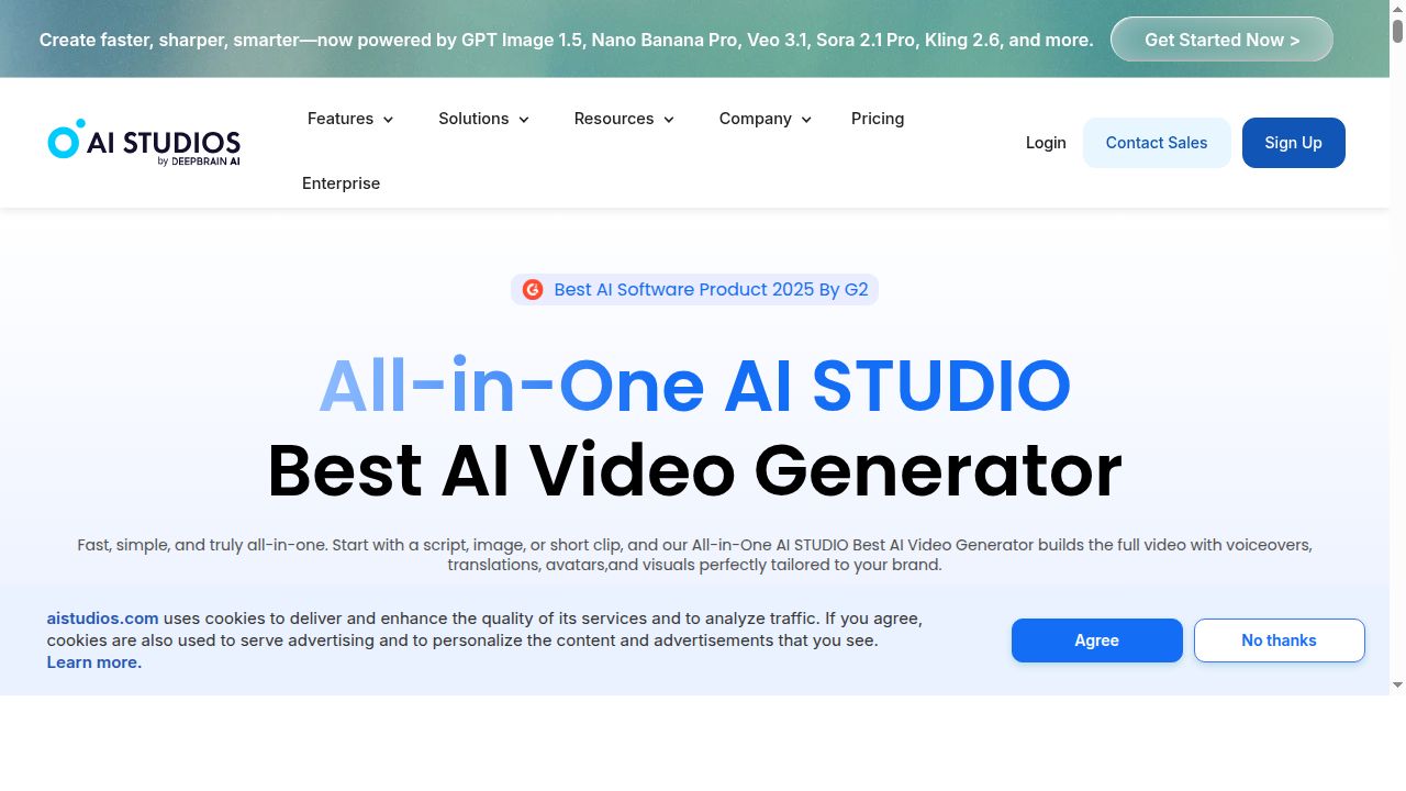 DeepBrain AI interface screenshot