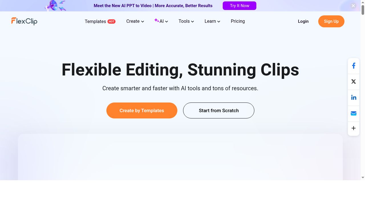 FlexClip interface screenshot