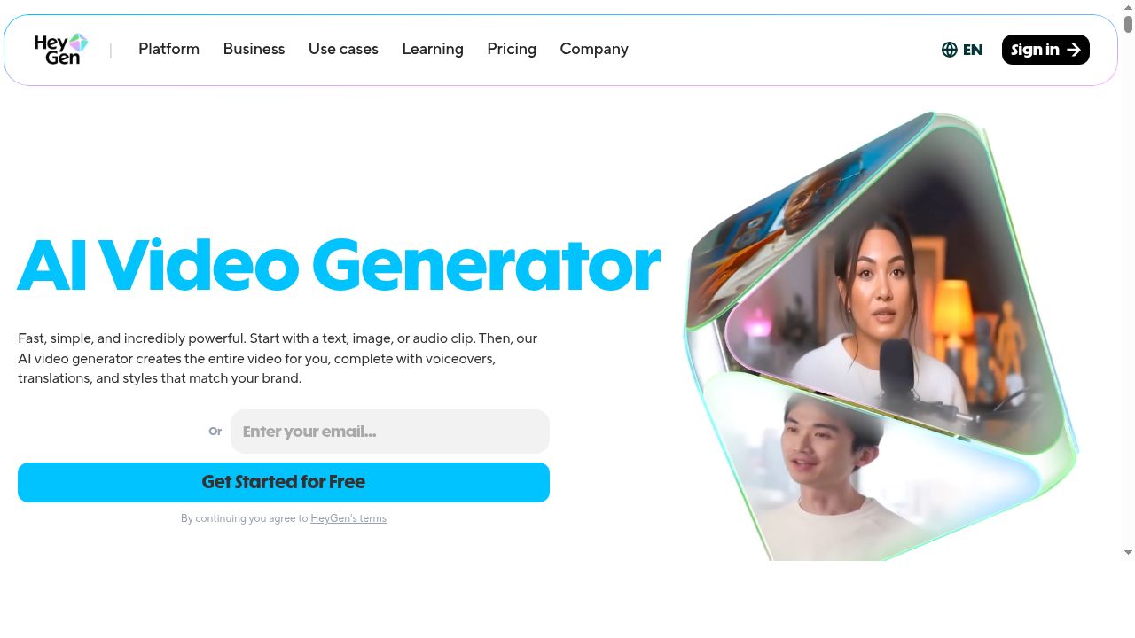 HeyGen interface screenshot