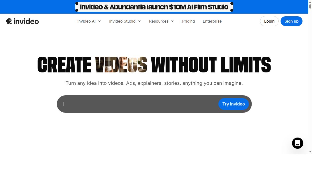InVideo AI interface screenshot