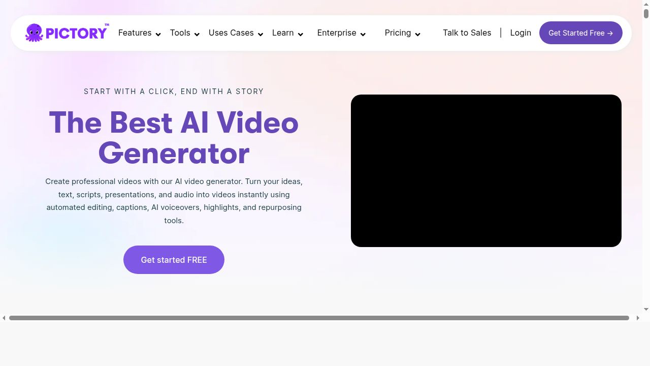 Pictory interface screenshot