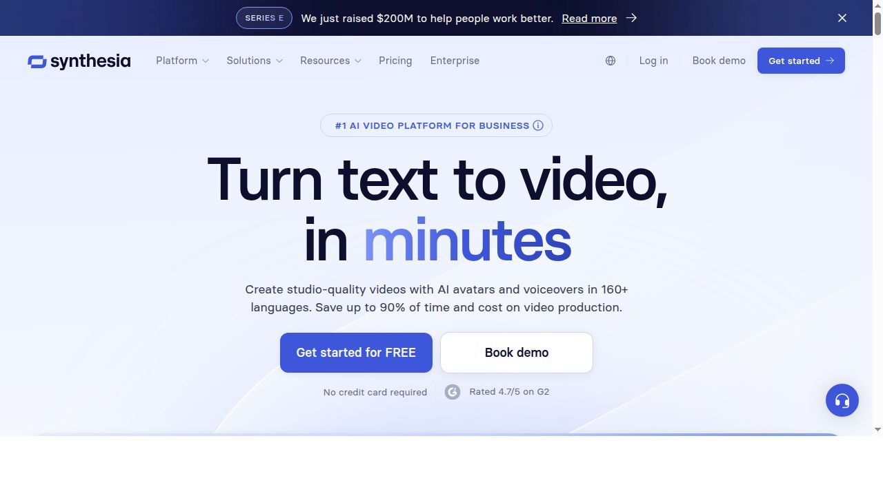 Synthesia interface screenshot